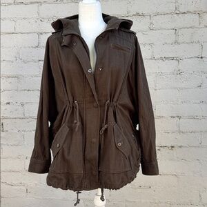 Free People Utility Jacket Faded Olive Brown Size S